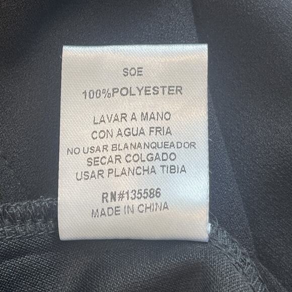 Main Strip Black Zip-Front Belted Dress Moto/Military Fit & Flare Size S - Picture 14 of 14